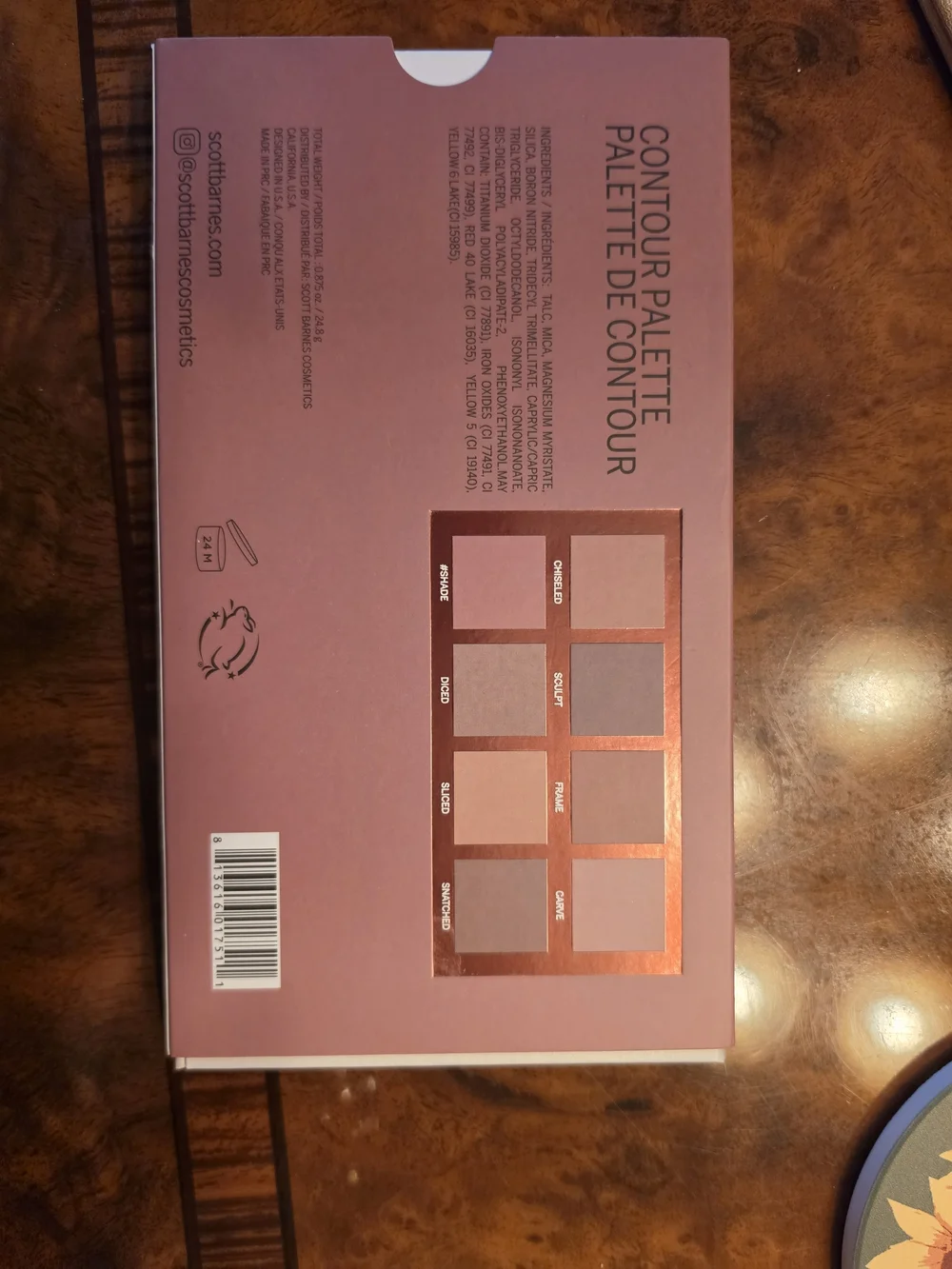 Scott Barnes Sculpting & Contour Eyeshadow Palette — Rose & Neutral Tones